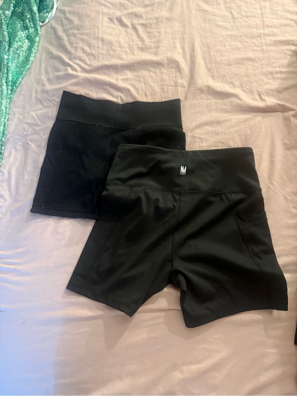 Target Women's Black High-Rise Bike Shorts Duo